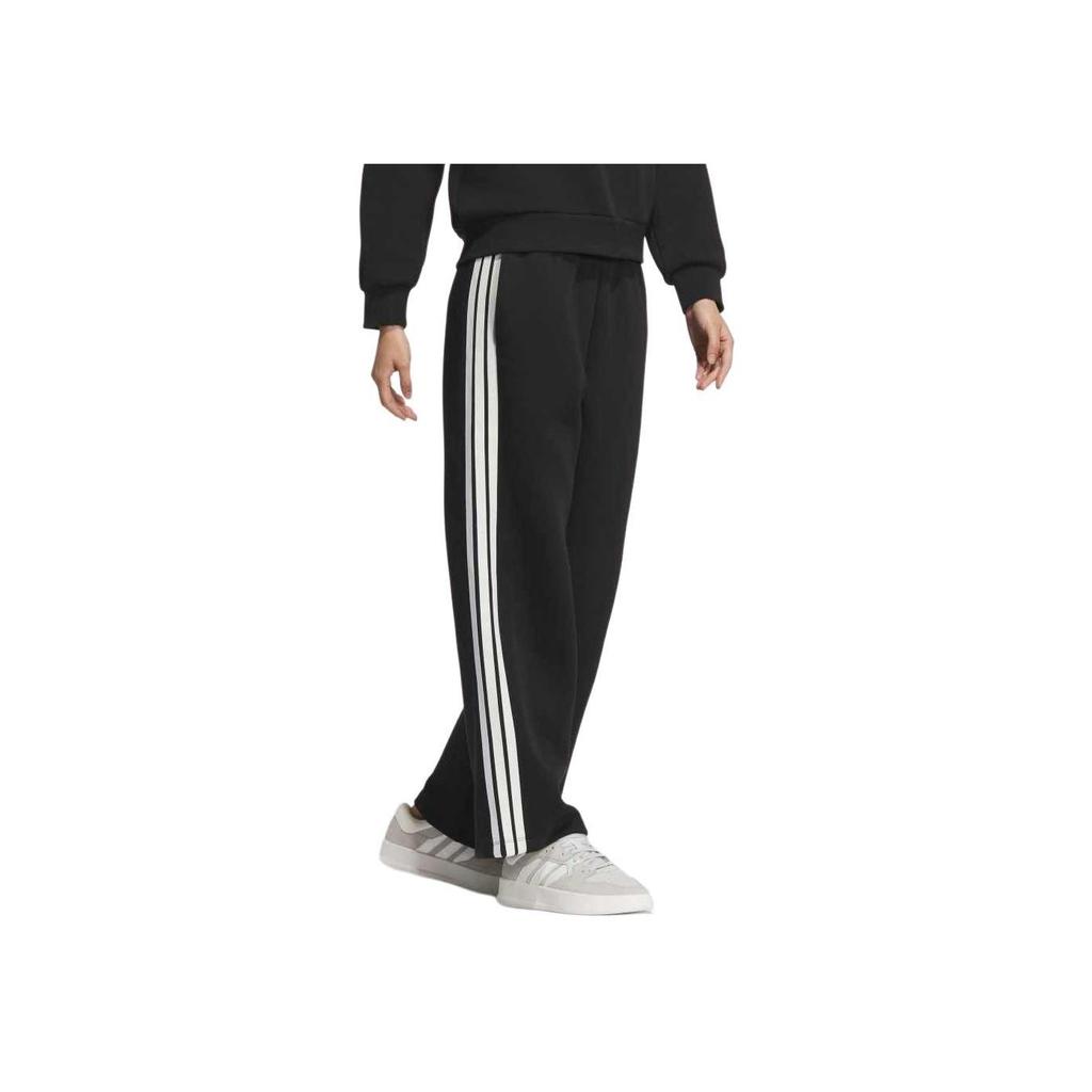 adidas AW24 Sports Lifestyle Series Полосатые удобные трикотажные спортивные брюки, приятные для кожи, женские брюки, черные JZ1642
