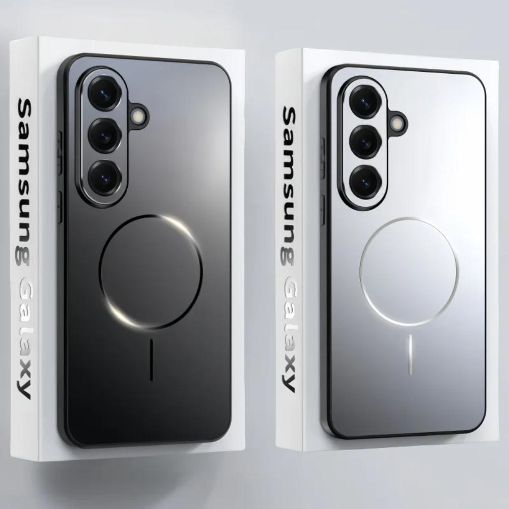 Металлический чехол для телефона с поддержкой MagSafe для Samsung Galaxy S26 Ultra S25 S24 S23 Plus Ultra Тонкий Защита от падения Защитная крышка