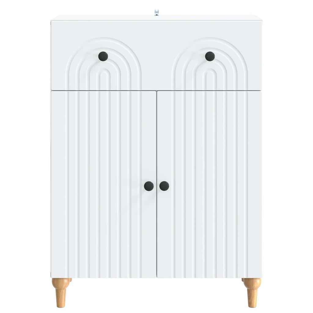 Sideboard with Drawers White 66 x 34.5 x 90 cm Particleboard
