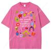 Unisex Bugs The World Is Cruel Therefore I Won't Be Graphic T-Shirt, Vintage Washed Style Tee, Cute Bugs & Sarcastic Quote Print