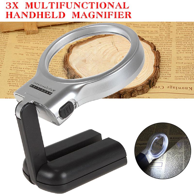 WCIC Новый многофункциональный портативный настольный компьютер 3 в 1, складное 3-кратное увеличительное стекло с 2 светодиодными HD-объективами