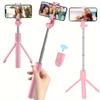 Versatile Selfie Stick Phone Holder With Wireless Remote Control, Allowing 360° Rotation for Travel, Compatible With iPhone/Samsung/Android