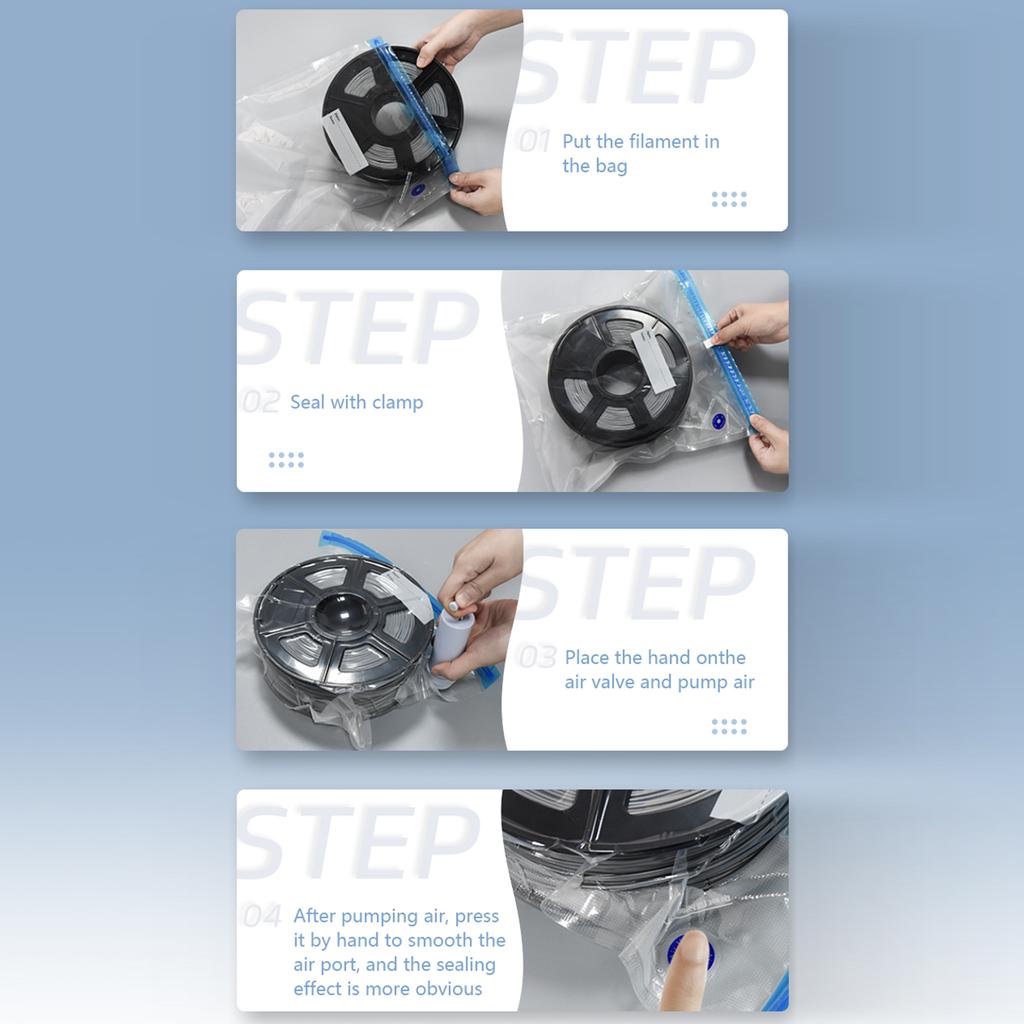 Компрессионный мешок для хранения нити 3D-принтера, вакуумные герметичные сухие мешки для PLA ABS, нейлона, дерева, ТПУ