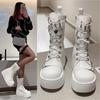 Thick-soled Muffin Small Short Boots Women's Autumn Heightening Punk Casual Martin Boots Thin Single Boots