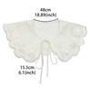 Elegant Detachable Shawl False Collar Hollowed Out Crochet Knit Woolen Flower Decorative Capelet for Collarless Dresses
