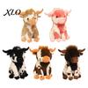 Soft Nursery Room Decoration Highland Cow Stuffed Animal Toy, Plush Scottish Cattle Doll, Fluffy Pillow Toy Cute Farm Doll Present for Adults