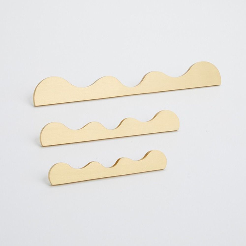 Wave Shape Drawer Pulls Modern Design Furniture Handles Brass Cabinet Handles Kitchen Wardrobe