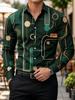 Luxury Embroidered Dragon Phoenix Long Sleeve Shirt, Elegant Formal Wear