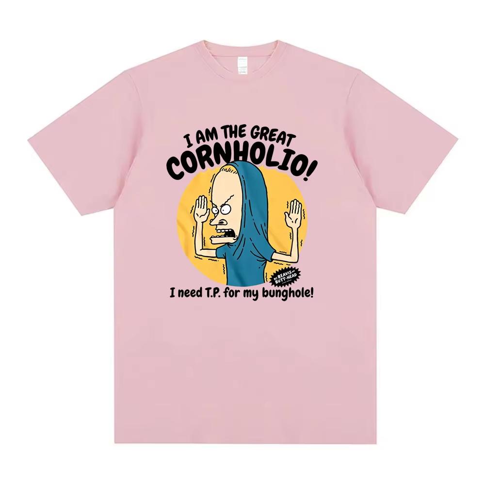 Hot Sale Beavis and Butt-Head T Shirt I Am The Great Cornholio Graphic T-shirt Y2K Men Women Hip Hop Streetwear T-shirt
