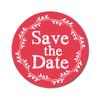 Darling Souvenir 1.6 Inches Round Classic White Wreath Save The Date Stickers Envelope Seals-45 Pcs