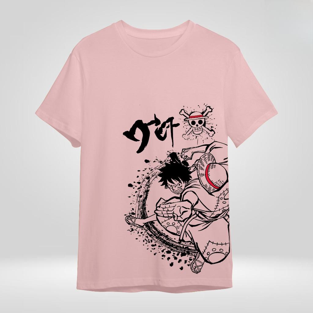 Американская ретро унисекс футболка Луффи Мужская хлопковая футболка Лето Новая ретро мода Мужская и женская уличная одежда