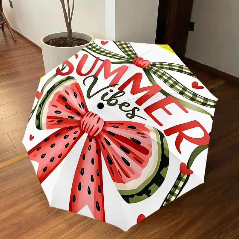 1pc summer vibes Automatic Open/Close Umbrella Compact Folding Umbrella with 8-Rib Shaft for Women/Men, Elegant Birthday1300S