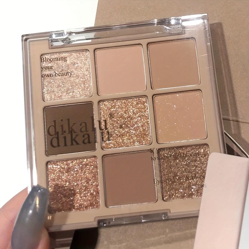 Палитра теней для век из 9 цветов — от матовых до блестящих, коричневые и нюдовые оттенки теней для век, бьюти-маст-хэв для эффекта дымчатых глаз