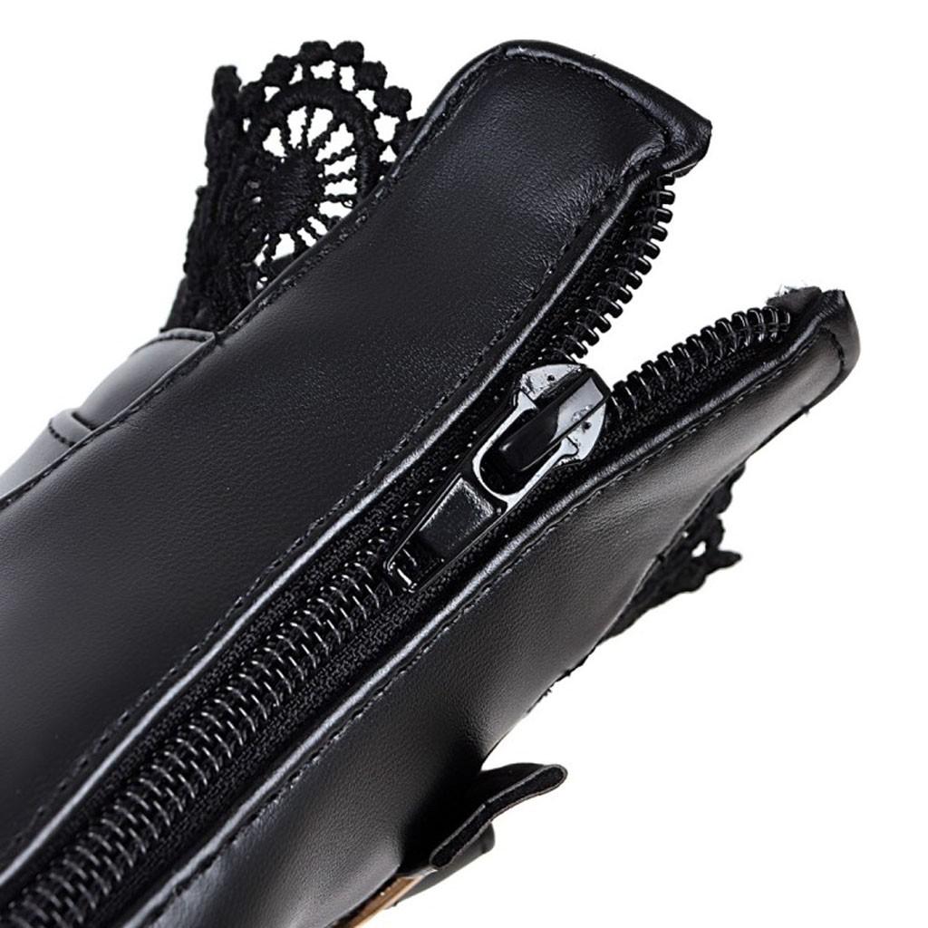 Модные женские ботинки на толстом высоком каблуке, кружевная студенческая обувь на платформе