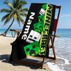 Custom Name Personalized Gamer craft Print Beach Towel, for Trip Camping Beach Party Home Decor, Birthday Gift for Family & Friends