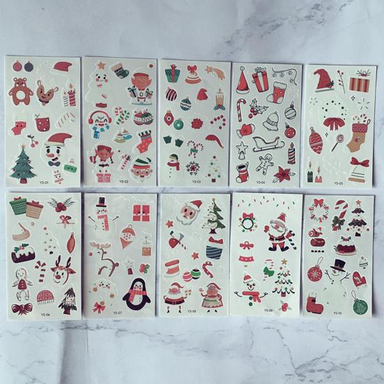 10Pcs Tattoo Decals Easy To Use Anti-fall Lovely Waterproof Sweat-proof DIY Accessory Trendy Halloween Pumpkin Tattoo Stickers for Children