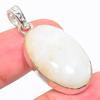 Natural Rainbow Moonstone Gemstone 925 Sterling Silver Pendant 1.62" F6t21