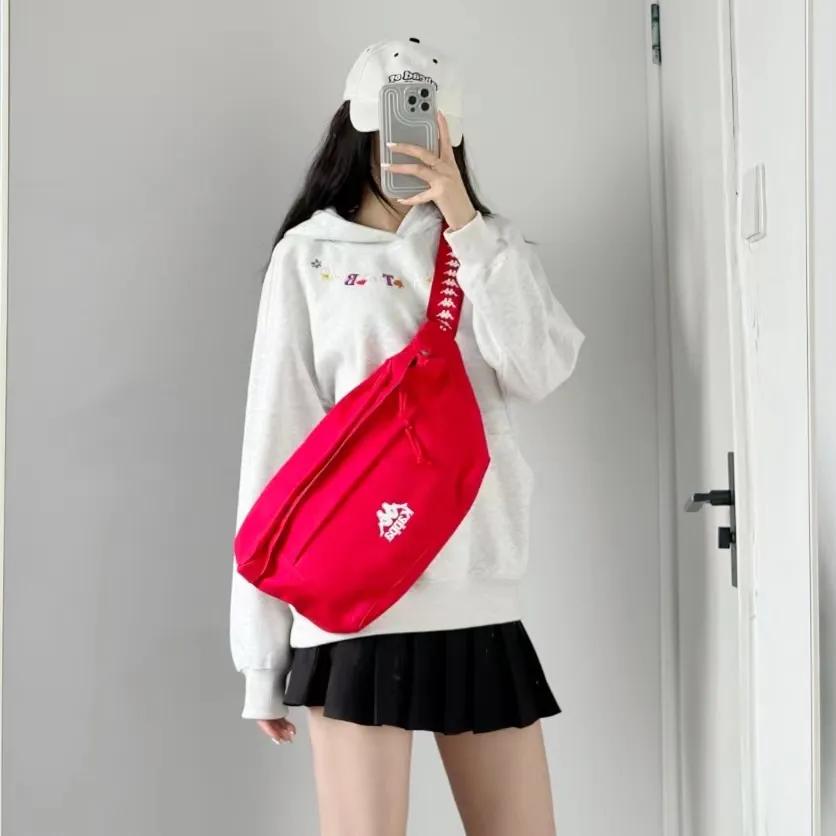 Kappa Polyester Sports Multifunction Crossbody Bag Fanny Pack Sling Bag Regular Unisex China Red (Unisex) Sling Bags K0DY8BX24AE 554