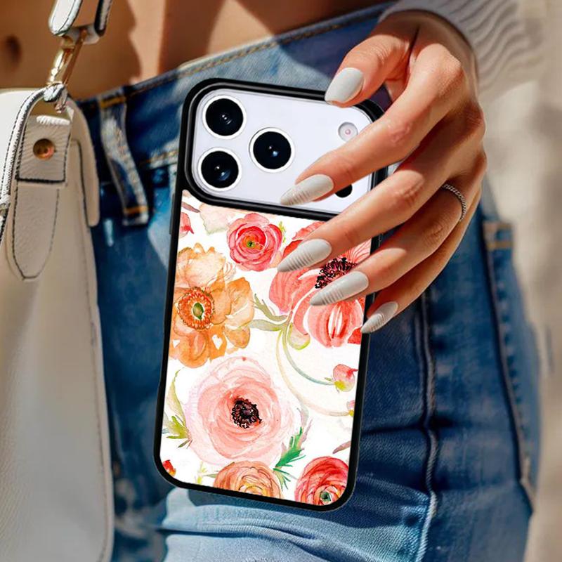 Акварельные пальмовые листья АНАНАС Чехол для телефона Для iPhone 17 Air 14 15 13 12 Max Чехол Для Apple 16e 11 Pro Max Plus Coque