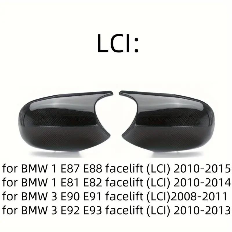 For BMW 3 Series E90 2005-2011, E92 E93 2006-2009 2Pcs Side RearView Mirror Cover Caps Protective Cover Mirror Tools Case Gloss