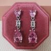 Exquisite Pink Zircon Waterdrop Earrings for Women - Early Spring Collection