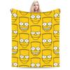 Bart S-Simpsons Bedding Throws Soft Cozy Funny Blanket  For Living Room Picnic Flannel Bedspread Bed Cover