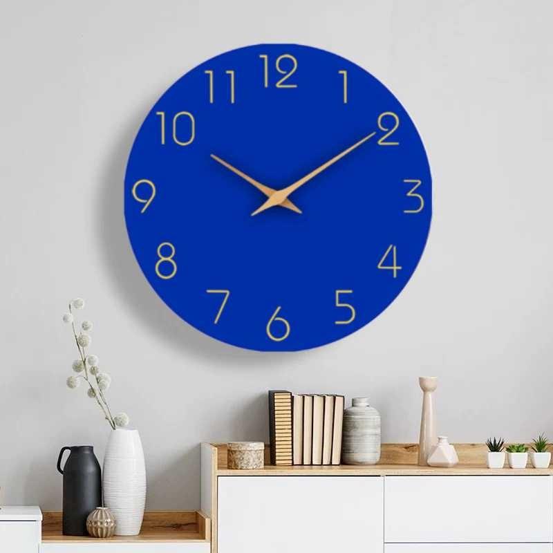 Wall Clock 10 Inch Silent Non Ticking Wood Wall Clocks Wooden Modern Simple Minimalist Hanging Wall Clock for Interior Clock