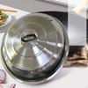 Нержавеющая сталь Глубокая кастрюля для супа Крышка Поднятый купол Утолщенная Универсальная Тарелка для сыра для отеля