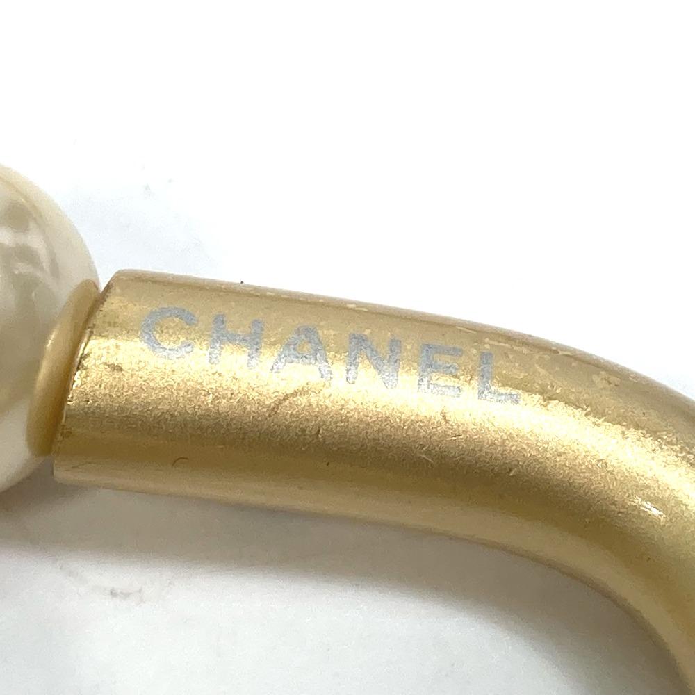 CHANEL 01C Faux pearl  belt Leather Gold