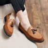 Youth Latest Trend Mens Casual Leather Shoes Brand Oxfords Driving Shoes Loafers Moccasins Dress Shoes Men Tassel Leather Shoes