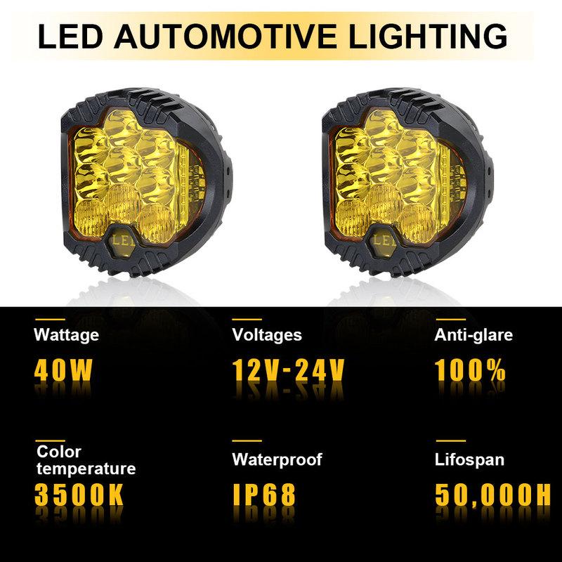LED Sport Work Lamps 3'' 5'' Automobile for Lada Off Road Use 4X4 Vehicle Auxiliary Lights LED 7 Inch Jeep Combo Driving Headlam