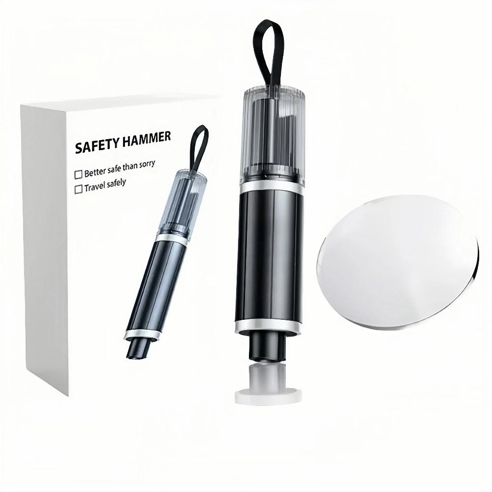 Emergency Car Escape Tool - Spring-Loaded Window Breaker & Seatbelt Cutter, Life-Saving Safety Hammer for Vehicle Emergencies