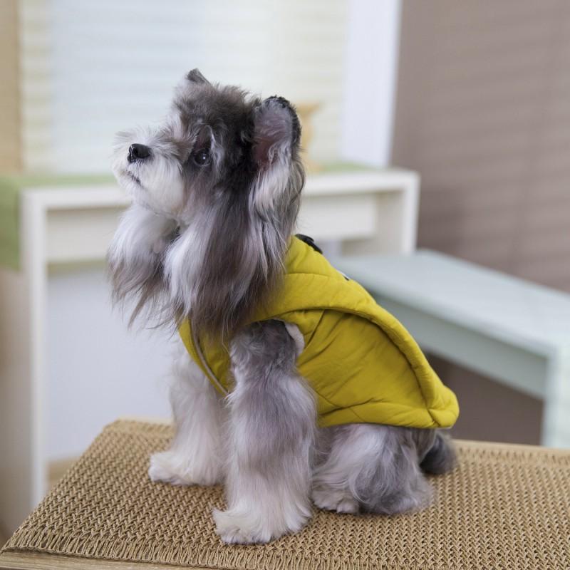 Dog Winter Cotton Vest Waterproof Pet Clothing Small Medium Large Dogs Casual Style Green Yellow
