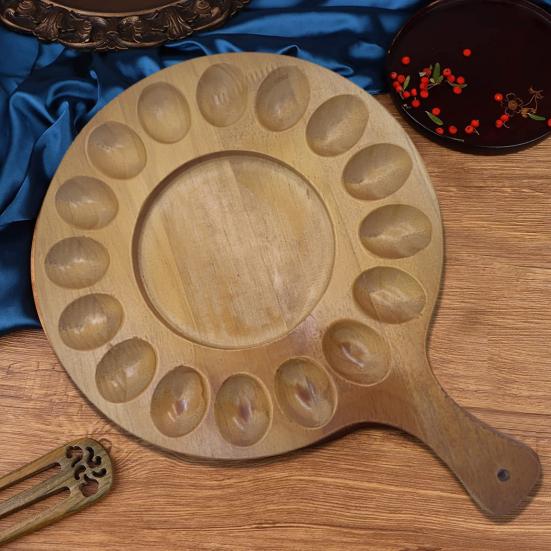 Подставка для яиц на 16/24 ячейки, фаршированные яйца или сыр, деревянная подставка для яиц, пасхальное многоцелевое яйцо