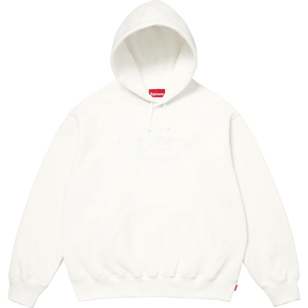 777137 Худи Supreme Classic Logo Белый