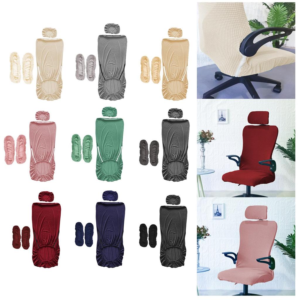 Office Chair Seat Covers with Headrest Cover, Waterproof Desk Chair Cover,