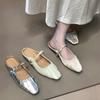 French Toe Half Slippers Women's Summer Wear High-end Mary Jane Shoes Muller Shoes Cool Slippers