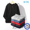 M-7XL Autumn and Winter Plush Men's Casual Fashion Sports Zipper Hoodie Big Size Fleece Sweatshirts with Hood Warm Coat