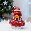 Yousheng Christmas Ornament Duck Snowman Shape Resin Figure Christmas Tree Duck Figurine Festive Table Decoration