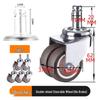 1.5-inch threaded stem universal casters - set of 5