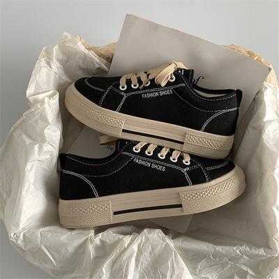 Толстая подошва парусиновая модная женская обувь для ходьбы на открытом воздухе фитнес-платформа кроссовки повседневные дышащие женские парусиновые туфли 2024 Новинка