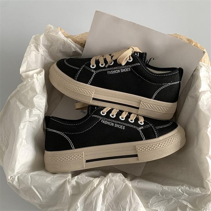 Thick Sole Canvas Fashion Walking Women Shoes Outdoor Fitness Platform Sneakers Casual Breathable Ladies Canvas Shoe 2024 New