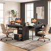 Modern Desk With Drawers Open Shelves And Keyboard Tray Made Of Wood And Steel 120x52.3x76 Cm Black