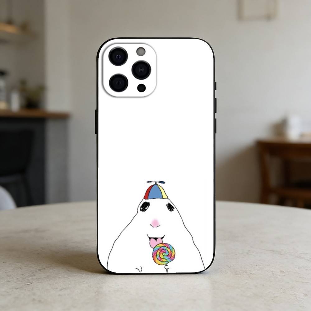 H-HAMSTER C-CAVEMAN Phone Case For iPhone 17,16,15,14,13,12,11 Plus,Pro,Max,Mini Silicone black Soft Cover