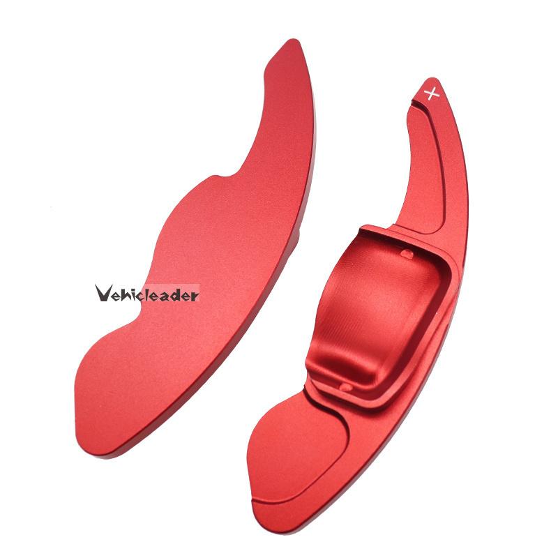 2Pces Steering Wheel DSG Paddle Shifters Extension Aluminum Alloy For VW Tiguan Golf 6 MK5 MK6 Jetta GTI R20 R36 6R CC Scirocco