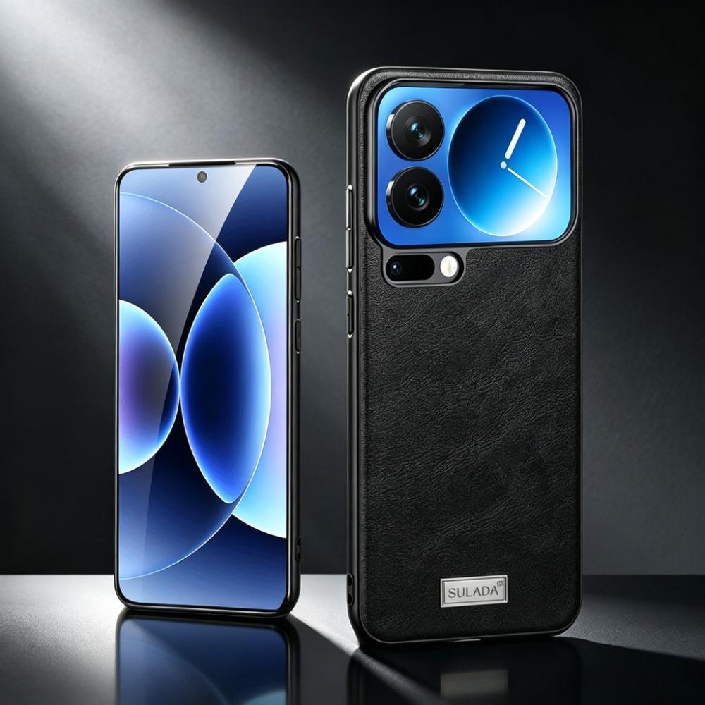 Однотонный Роскошный Кожаный Чехол для Xiaomi 17 Mi17 Pro Max Mi 15 Ультратонкий Бизнес Все Включено Противоударный Чехол для Мобильного Телефона
