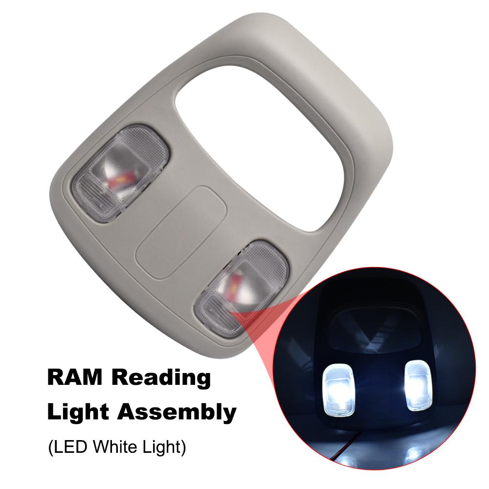 Для Dodge Ram 1500 2500 3500 4500 5500 2006-2010 Светодиодная потолочная консоль, плафон освещения салона, потолочный светильник для чтения LED/Галогенная лампа 1DK78BD1AA