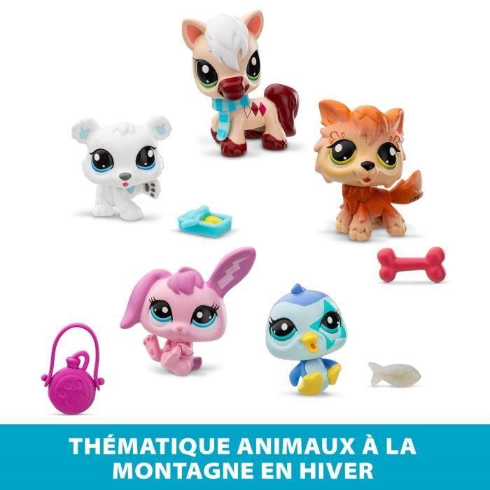 Pack de 5 Pets - BANDAI - Littlest Pet Shop Montagne - Animaux à collectionner