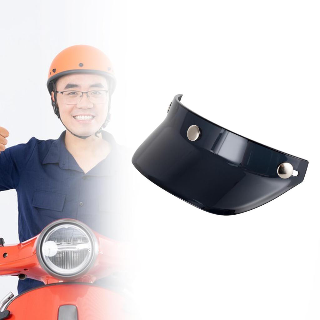 Helmet Visor Peak 3 Snap Visor Sunshield Peak for Retro Helmets Half Helmets 3/4 Helmets Helmets with 3 Buttons Accessories