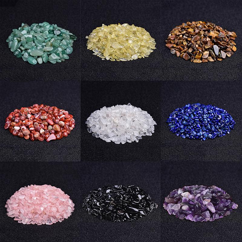 100G Natural Mineral Polished Gravel Chakra Healing Reiki Crystals Natural Stones Home Decor
